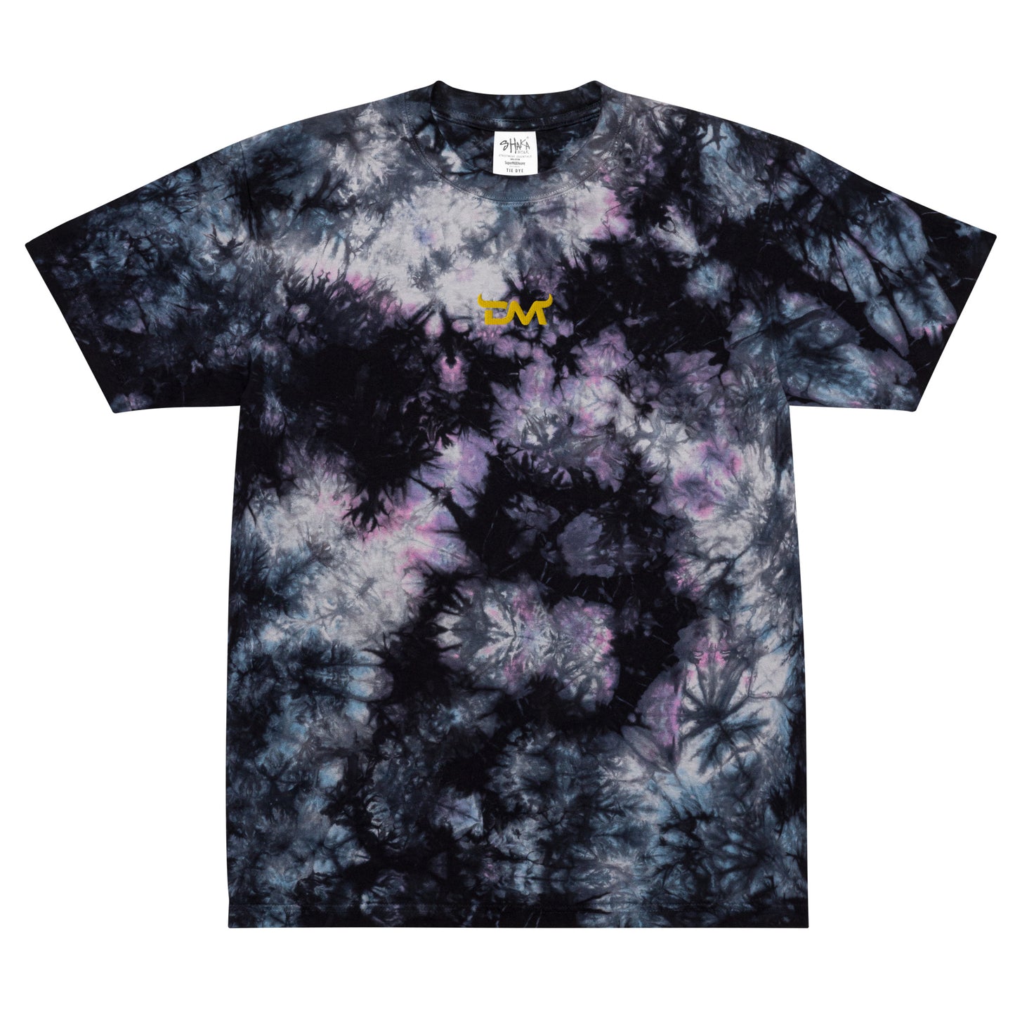 "DM" logo oversized tee in tie-dye